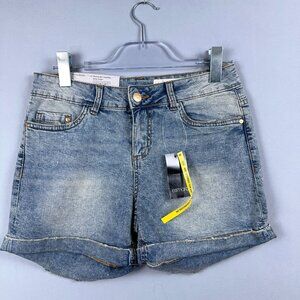 Esmara Denim Shorts Womens Size 6 Mid Rise Straight Fit Regular Waist Blue